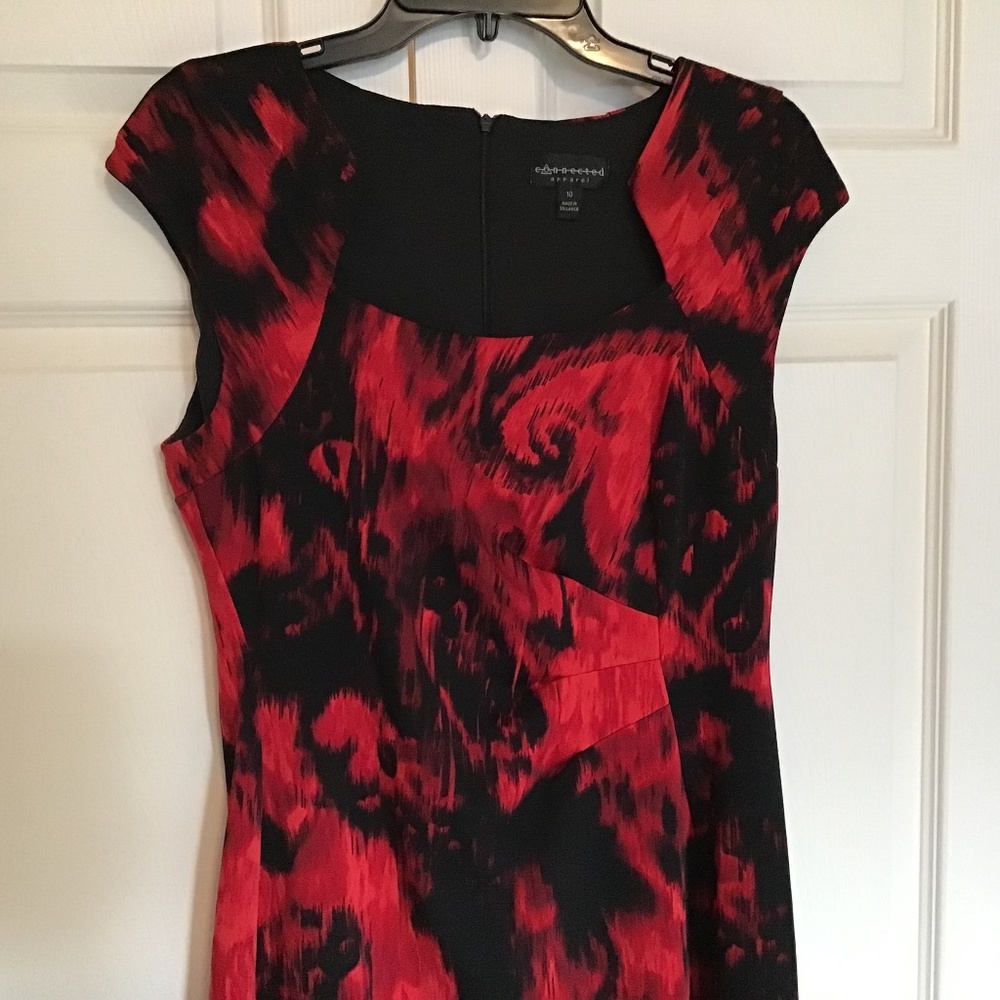 Connected Apparel Dress Black and Red